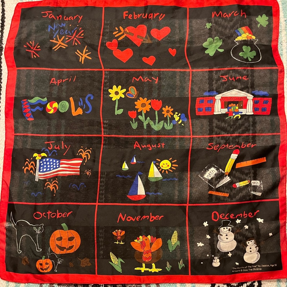 Calendar Scarf (acrylic)